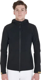 Produktbild von Equestro Reitjacke für Herren mit Kapuze wasserdicht und atmungsaktiv in Schwarz Größe S