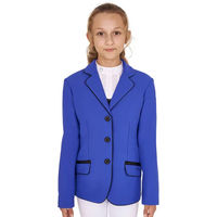 Produktbild von Equestro Reitjacke für Mädchen in Blau mit wasserabweisendem Stretch-Material