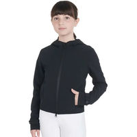 Produktbild von Equestro Reitjacke für Mädchen in Schwarz wasserdicht Softshell Größe 12 Jahre