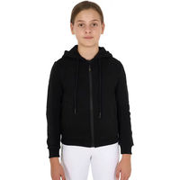 Produktbild von Equestro Reitjacke Kapuzenjacke für Kinder aus Baumwolle Schwarz