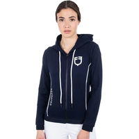 Produktbild von Equestro Reitjacke Kapuzenjacke Interlock für Damen in Blau Grösse XL