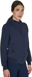 Produktbild von Equestro Reitjacke mit Kapuze für Damen aus Baumwolle Blau Größe S