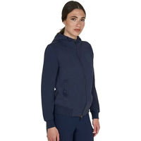 Produktbild von Equestro Reitjacke mit Kapuze für Damen aus Baumwolle Blau Größe S
