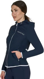 Equestro Reitjacke mit Kapuze für Damen in Blau Größe S wasserabweisend – Bild 1 von 1