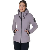 Produktbild von Equestro Reitjacke mit Kapuze für Damen in Grau Größe L wasserabweisend