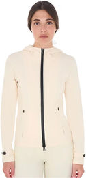 Produktbild von Equestro Reitjacke Softshell für Damen in Weiß Größe S winddicht mit durchgehendem Reißverschluss