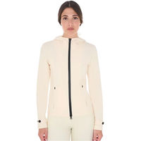Produktbild von Equestro Reitjacke Softshell für Damen in Weiß Größe S winddicht mit durchgehendem Reißverschluss