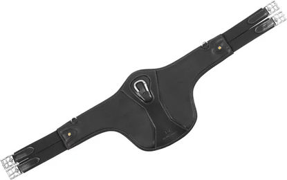 Equestro Reitlatzgurt aus Leder in Schwarz 130 cm – Bild 1 von 1