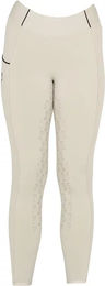Equestro Reitleggings Full Grip für Mädchen in Grau und Beige aus Polyamid und Elastan – Bild 1 von 1