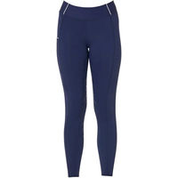 Produktbild von Equestro Reitleggings Full Grip für Mädchen in Blau mit Silikonbeschichtung Größe 8 Jahre