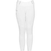 Produktbild von Equestro Reitleggings Full Grip für Mädchen in Weiß mit Silikonbeschichtung