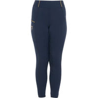 Produktbild von Equestro Reitleggings für Kinder Slim Fit Vollgrip Sommer Blau