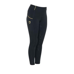Equestro Reitleggings für Mädchen mit Full Grip Silikon für Kinder 14 Jahre Schwarz Sommerkollektion – Bild 1 von 4