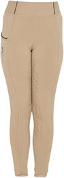 Equestro Reitleggings Slim Fit für Kinder Sommer Vollgrip Beige – Bild 1 von 4