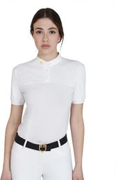 Produktbild von Equestro Reitpolo Damen aus Baumwolle Weiß Größe S