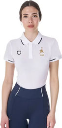 Produktbild von Equestro Reitpolo Damen Sommer Reitshirt Weiß Größe S
