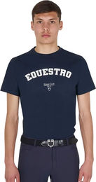 Produktbild von Equestro Reitshirt aus Baumwolle für Herren in Blau Grösse XXL