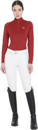 Produktbild von Equestro Reitshirt Baselayer für Damen in Rot Größe M