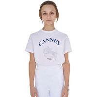 Produktbild von Equestro Reitshirt Cannes für Kinder aus Baumwolle Weiß