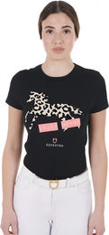 Equestro Reitshirt Crazy Horse für Damen aus Baumwolle Schwarz Größe S – Bild 1 von 1