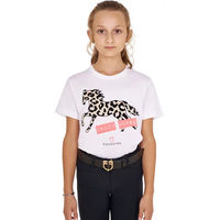 Produktbild von Equestro Reitshirt Crazy Horse für Kinder aus Baumwolle Weiß Größe 14 Jahre