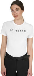 Equestro Reitshirt Damen Lamina aus Baumwolle Weiß Größe S – Bild 1 von 1