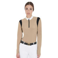 Produktbild von Equestro Reitshirt Damen Langarm Beige Größe S