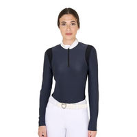 Produktbild von Equestro Reitshirt Damen mit langen Ärmeln Blau XS