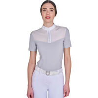 Produktbild von Equestro Reitshirt Damen mit Strassdetails Grau XL