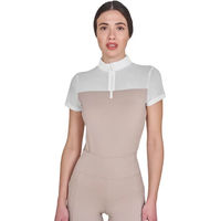 Produktbild von Equestro Reitshirt Damen Poloshirt wasserdicht Beige Größe M