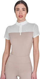 Produktbild von Equestro Reitshirt Damen Poloshirt wasserdicht Beige Größe S