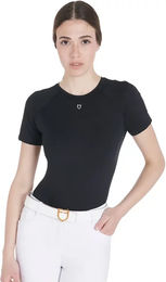 Produktbild von Equestro Reitshirt Damen Sommer Schwarz XL
