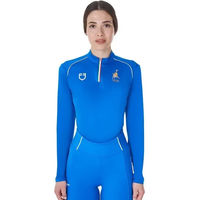 Produktbild von Equestro Reitshirt Damen Technisches Langarmshirt Blau XL FEI