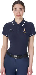 Produktbild von Equestro Reitshirt Damen Trainings-Reitpolo Blau Größe L