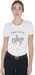 Produktbild von Equestro Reitshirt Dressage für Damen aus Baumwolle Weiß Größe M