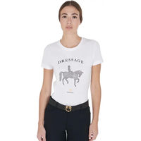 Produktbild von Equestro Reitshirt Dressage für Damen aus Baumwolle Weiß Größe M