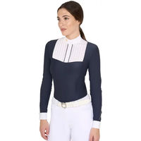 Produktbild von Equestro Reitshirt für Damen aus Baumwolle in Blau Größe L