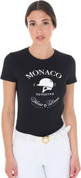 Produktbild von Equestro Reitshirt für Damen aus Baumwolle Schwarz Größe L