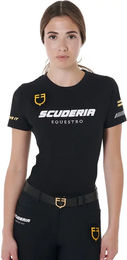 Produktbild von Equestro Reitshirt für Damen aus Baumwolle Schwarz Größe M