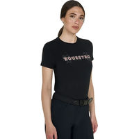 Produktbild von Equestro Reitshirt für Damen aus Baumwolle Schwarz XS