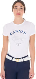 Equestro Reitshirt für Damen aus Baumwolle Weiß Größe L – Bild 1 von 5