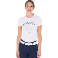 Produktbild von Equestro Reitshirt für Damen aus Baumwolle Weiß Größe L