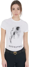 Produktbild von Equestro Reitshirt für Damen aus Baumwolle Weiß Größe L