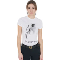Produktbild von Equestro Reitshirt für Damen aus Baumwolle Weiß Größe L