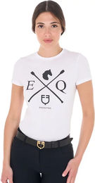 Produktbild von Equestro Reitshirt für Damen aus Baumwolle Weiß XS