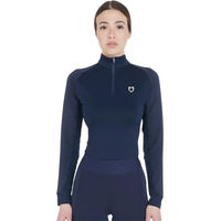 Produktbild von Equestro Reitshirt für Damen in Blau Größe L für Übergangszeiten