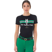 Produktbild von Equestro Reitshirt für Damen in Schwarz aus Baumwolle Größe M