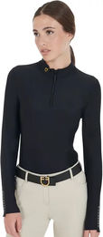 Equestro Reitshirt für Damen in Schwarz aus Polyamid Größe L – Bild 1 von 2