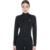 Produktbild von Equestro Reitshirt für Damen in Schwarz Größe L für Übergangszeiten