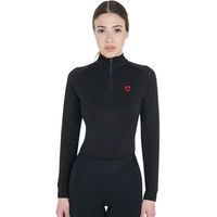 Produktbild von Equestro Reitshirt für Damen in Schwarz Größe M für Übergangszeiten